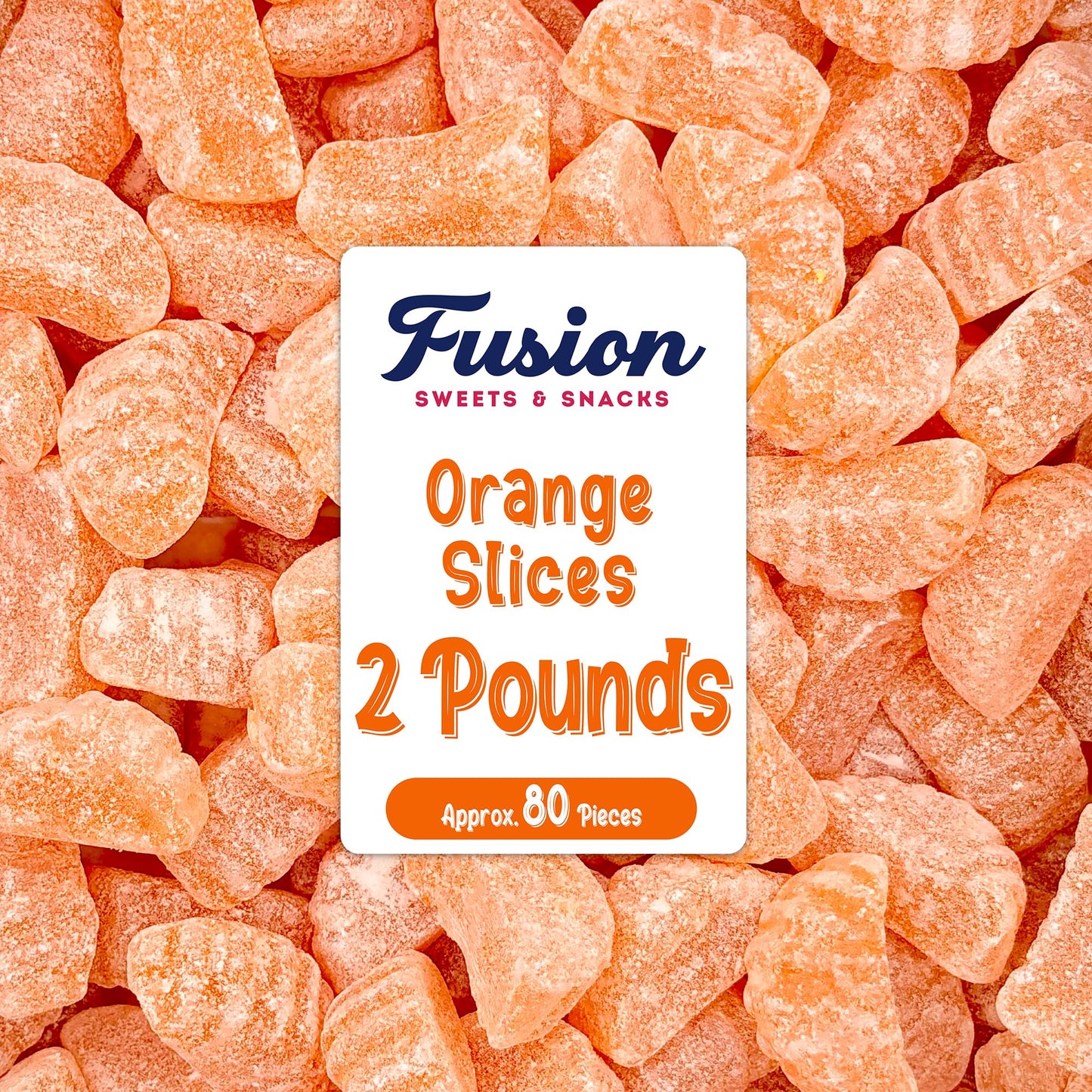 Orange Slices Candy - 2 Pound Bulk Bag (Approx 70 Count) Orange Jelly Candy  Nostalgic Fruit Slices For Office Bowls  Buffets  Snacking And More