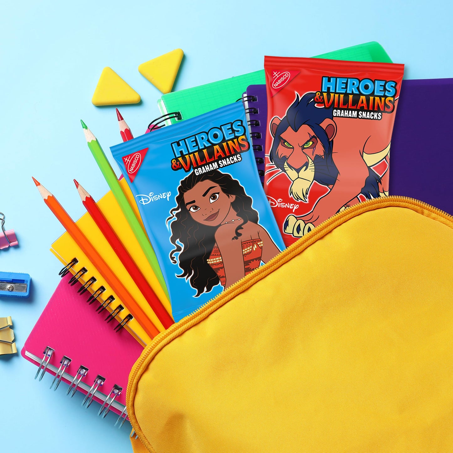 Disney Heroes and Villains Graham Snacks, Custom Cookies Variety Pack, 10-1 oz Kids Snack Packs