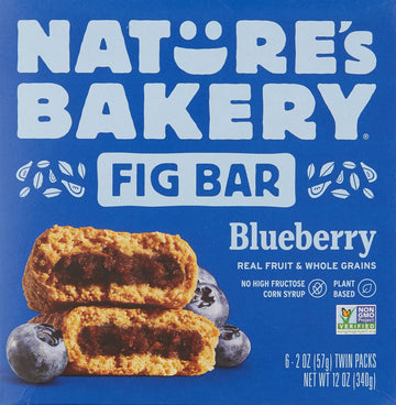 Nature'S Bakery Blueberry Fig Bars, 2 Oz, 6 Ct