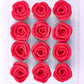 Confect Edible Crimson Pink Roses - 12-Pack Edible Roses For Cake Decoration - Bold Floral Toppers For Desserts- Vegan, Gluten-F