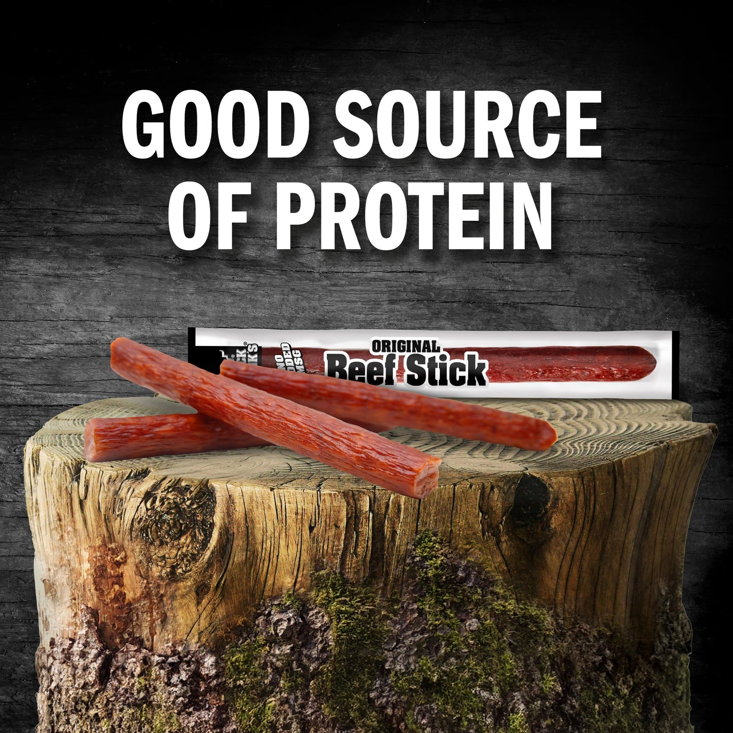 Jack Link's Beef Sticks, Original - Protein Snack, Meat Stick with 6g of Protein, Made with 100% Beef, Individually Wrapped Beef