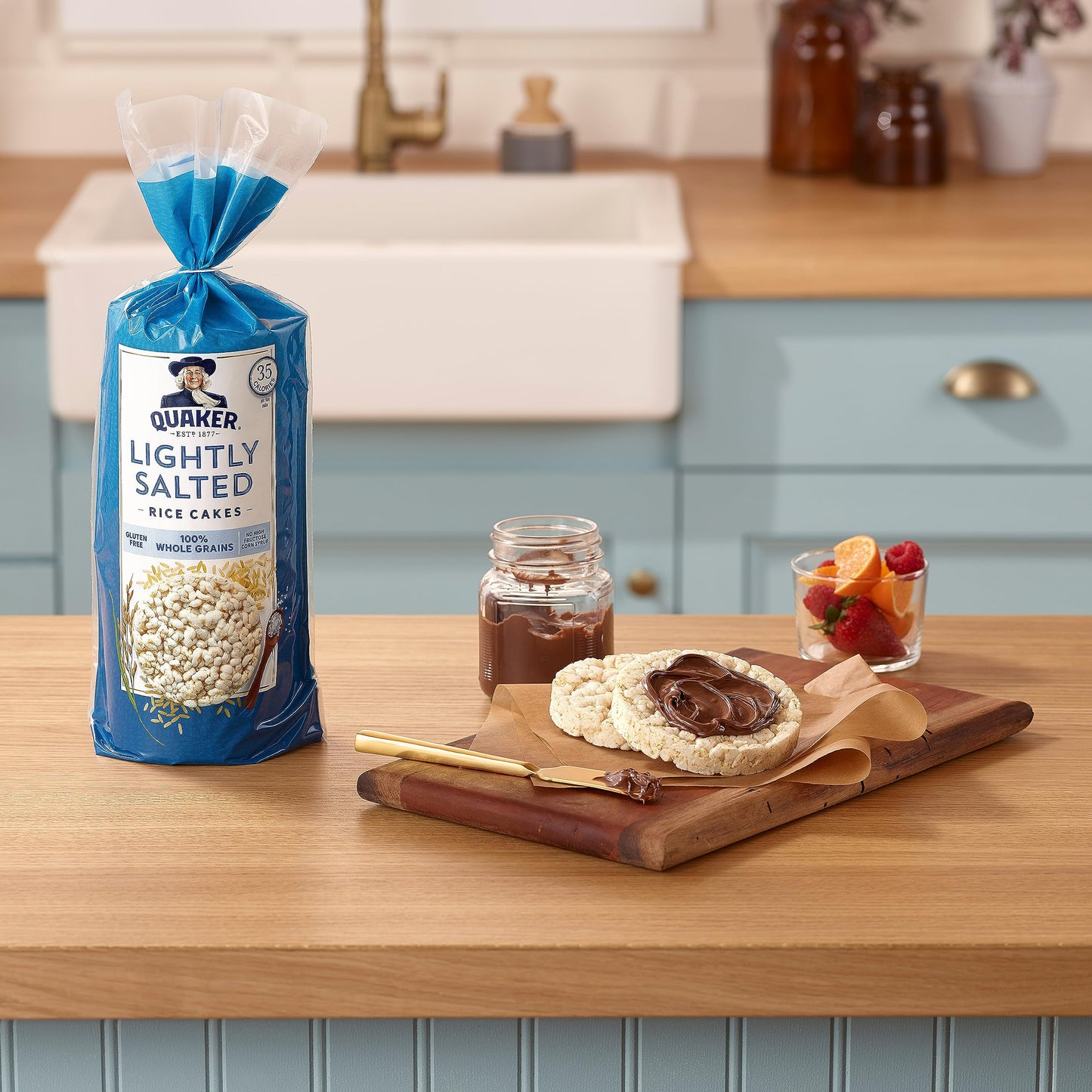 Quaker Large Rice Cakes, Gluten Free, Lightly Salted + Salt Free Variety Pack, 4.47 Ounce (Pack Of 6)