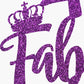 Grehge Purple Glittery Forty & Fabulous