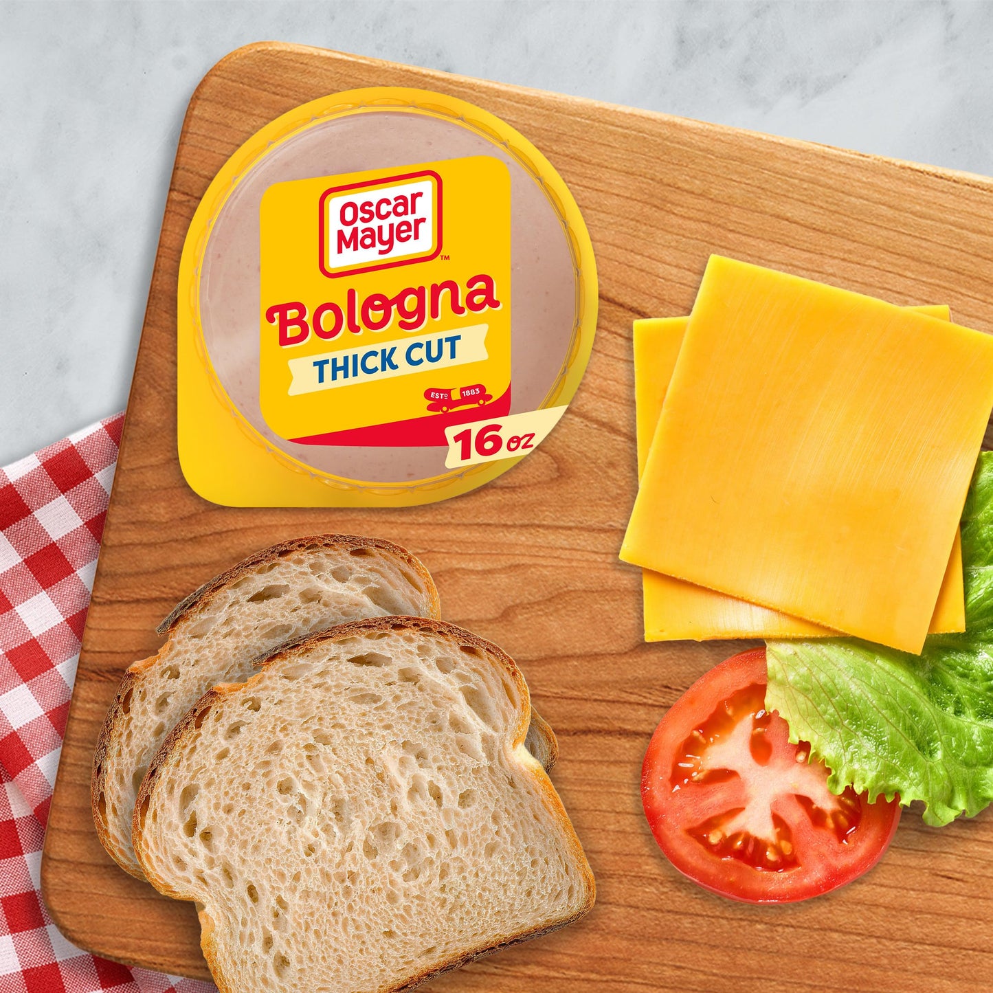 Oscar Mayer Thick Cut Bologna Sliced Lunch Meat (16 oz Pack)