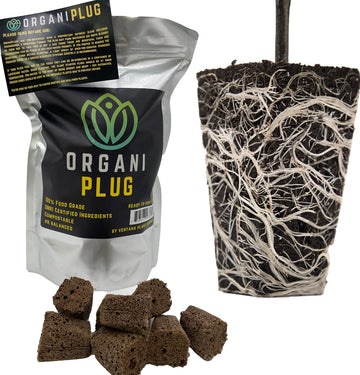 Vps Organiplug Hydroponic Seed Starter Plugs - 50 Pk Rapid Root Starter Pods For Plant Cloning Plugs - Seed Growing Plugs For Cu
