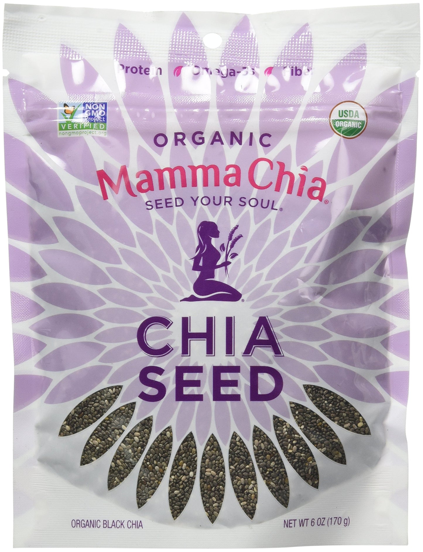 Mamma chia Organic Seeds Black 6 Ounce