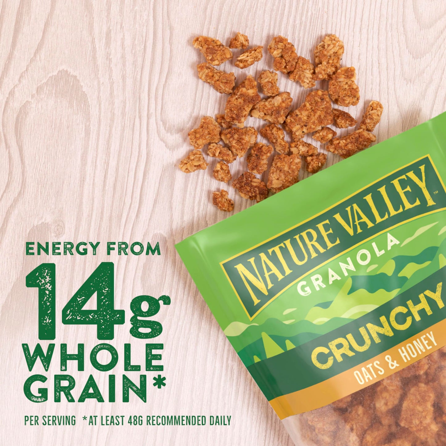 Nature Valley Crunchy Granola, Oats And Honey, Resealable Bag, 16 Oz