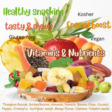 Its Delish Tropical Mix Trail Mix, 32 Ounce Bulk Bag, Vegan, Kosher, Healthy Snack with Nuts & Dried Fruits