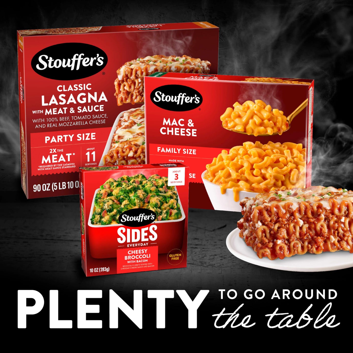 Stouffers Classic Lasagna With Meat & Sauce, Party Size Lasagna, Frozen Dinners 90 oz
