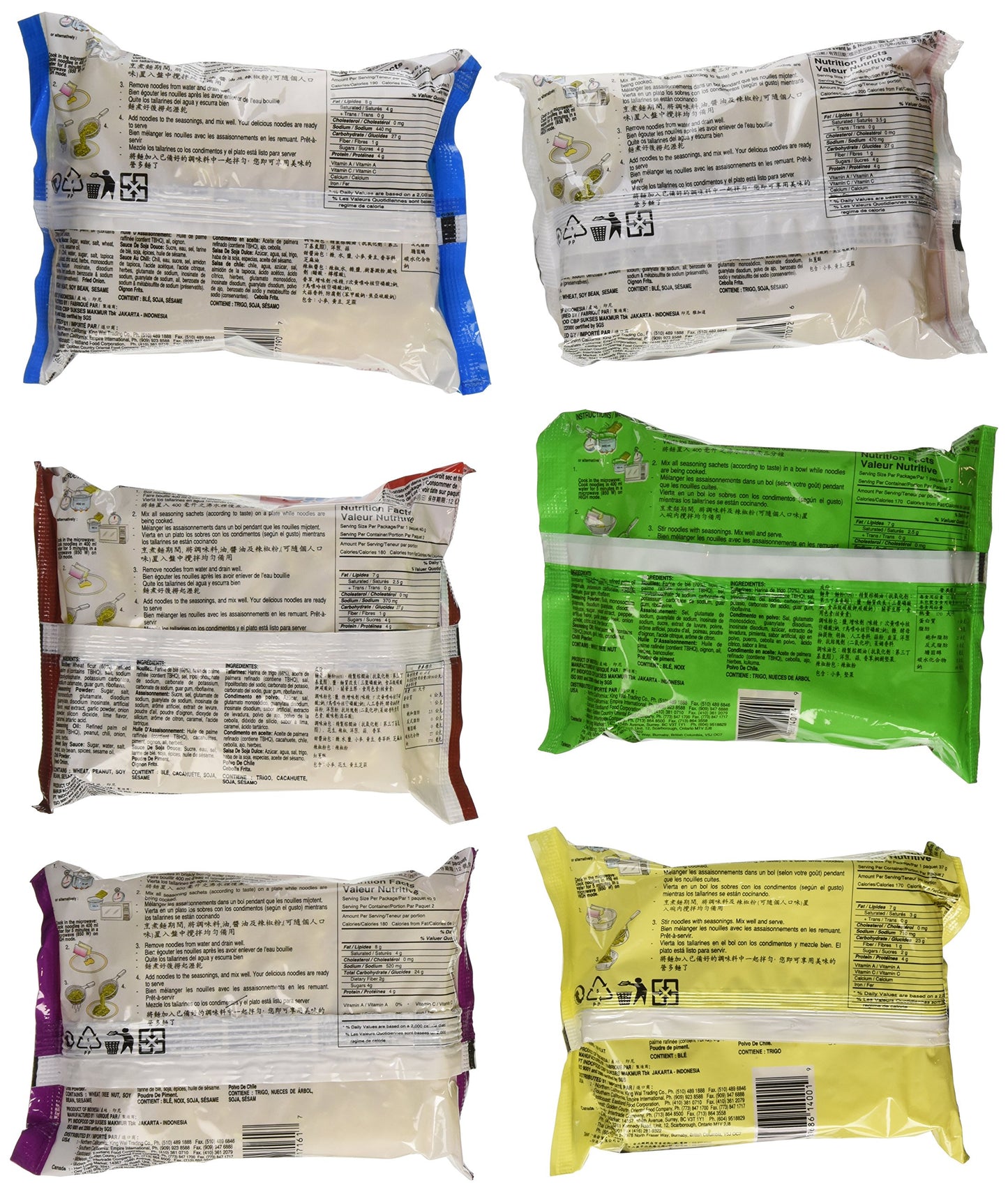 Indomie Variety Pack - 1 Case (30 Bags)