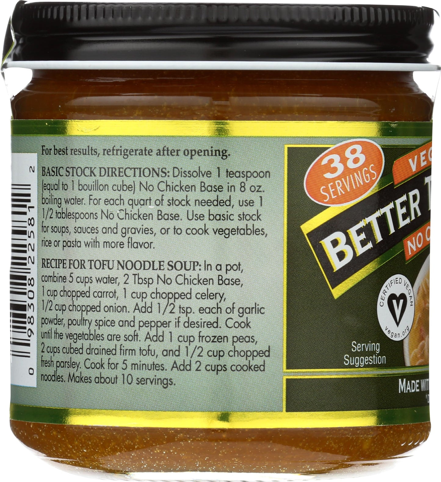Better Than Bouillon No Chicken Base, Vegetarian, 8 Ounces (Pack Of 6)