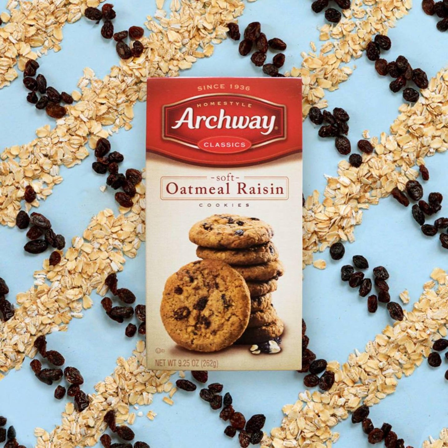 Archway Cookies, Classic Soft Oatmeal Raisin Cookies, 9.25 Oz (Pack of 9)