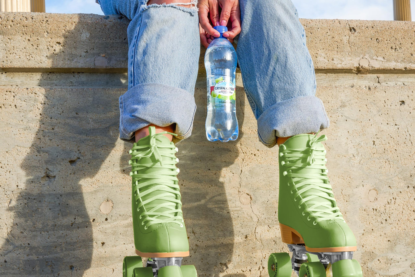 Crystal Geyser Sparkling Lime Alpine Natural Spring Water, 24-Pack, 16.9oz Bottles, Zero Calories and No Sweeteners, Naturally F