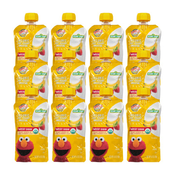 Earth'S Best Organic Kids Snacks, Sesame Street Toddler Snacks, Organic Fruit Yogurt Smoothie For Toddlers 2 Years And Older, St
