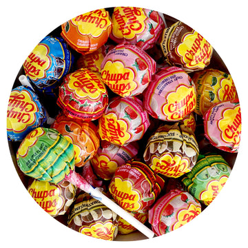 ChupaChups Assorted Lollipops  2 Pound Bulk Bag (Approx 64 Lollipops)  Individually Wrapped  The Hampton Popcorn & Candy Company