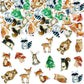 40Pcs Edible Animal Cupcake Toppers Wafer Paper Woodland Theme Animal Cupcake Toppers Picks for Animal Drink Topper Baby Shower 