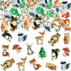 40Pcs Edible Animal Cupcake Toppers Wafer Paper Woodland Theme Animal Cupcake Toppers Picks for Animal Drink Topper Baby Shower 