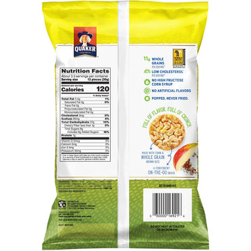 Quaker Rice Crisps, Apple Cinnamon, 3.52 Ounce, Pack of 6 (Packaging May Vary)