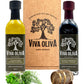 Viva Oliva Two 60ml Variety Gift Set - Tuscan Herb Olive Oil & Aged Balsamic Vinegar - 100% Natural