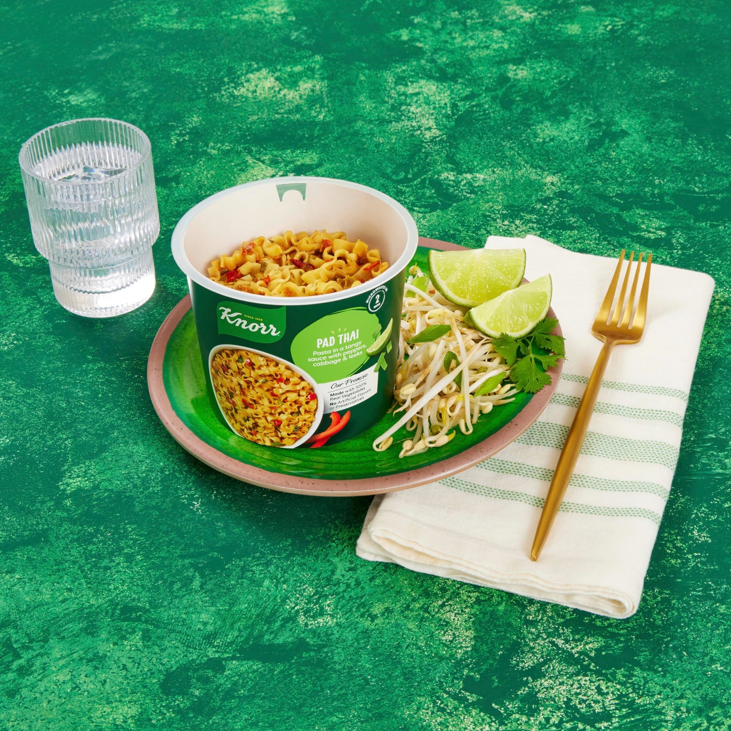 Knorr Pasta Cup Pad Thai 8 Ct For A Quick And Easy Meal Made With 100% Real Vegetables & No Artificial Flavors Or Preservatives, 2.6 Oz