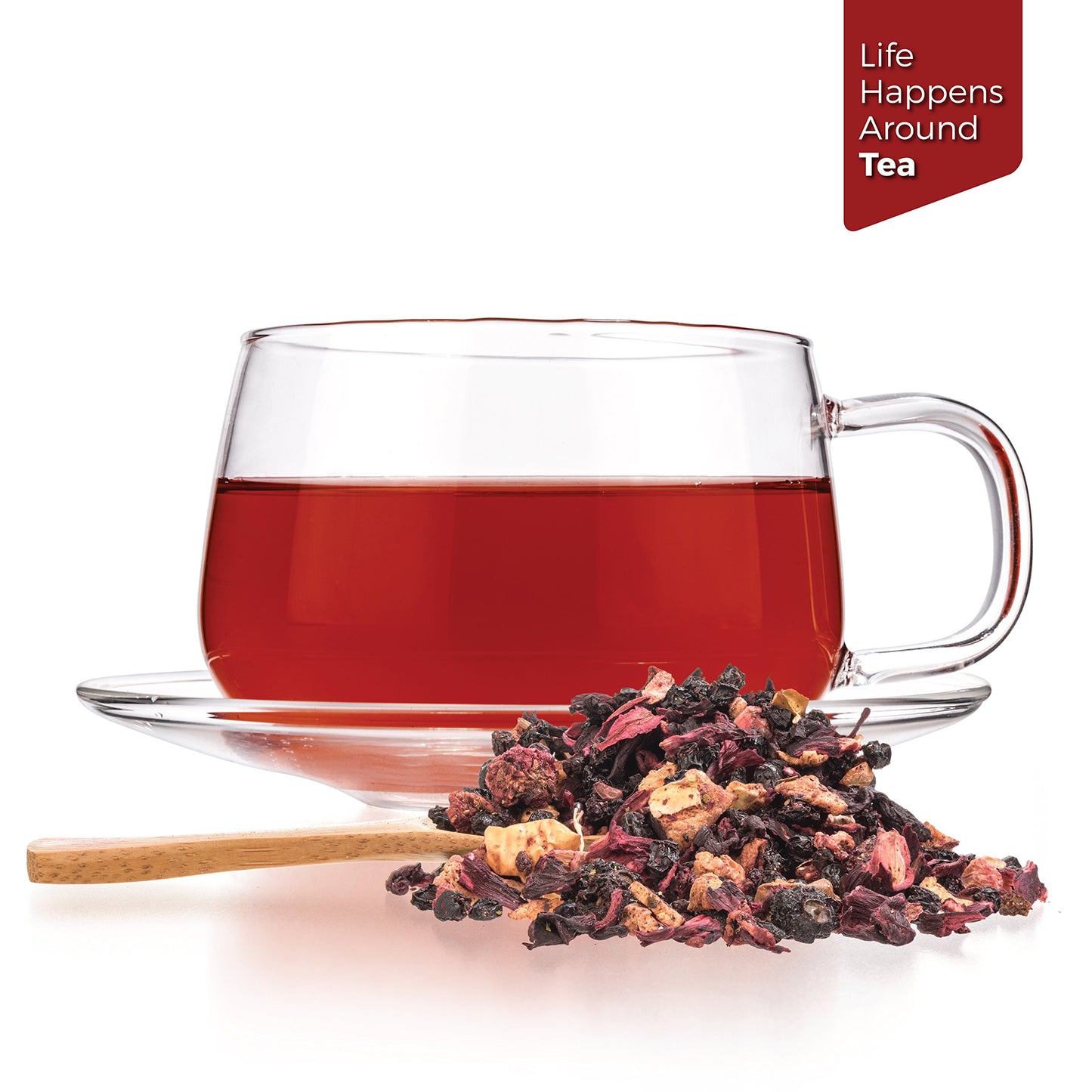 Tealyra Herbal Fruit Tea Blend - Hibiscus & Berries - Caffeine-Free - 220g (8 oz) Loose Leaf