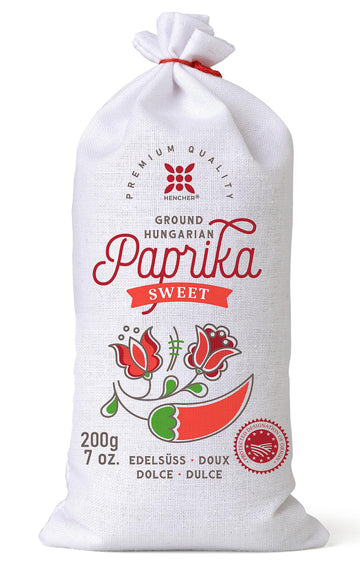 Hungarian Paprika (7Oz, Sweet) Imported From Kalocsa, Hungary, In Canvas Bag, Incredible Flavor