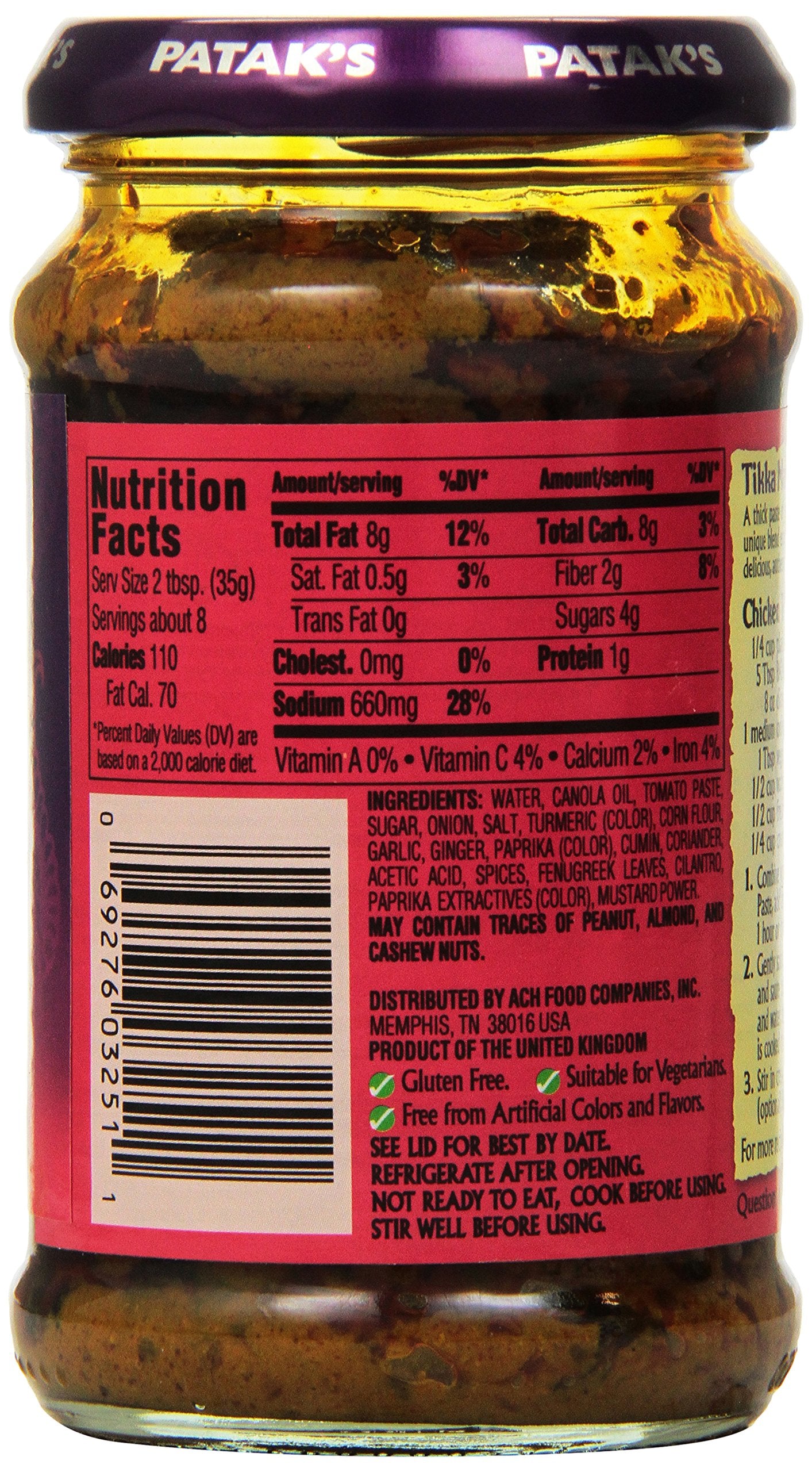 Pataks Tikka Masala Paste 10 Ounce (Pack Of 1)