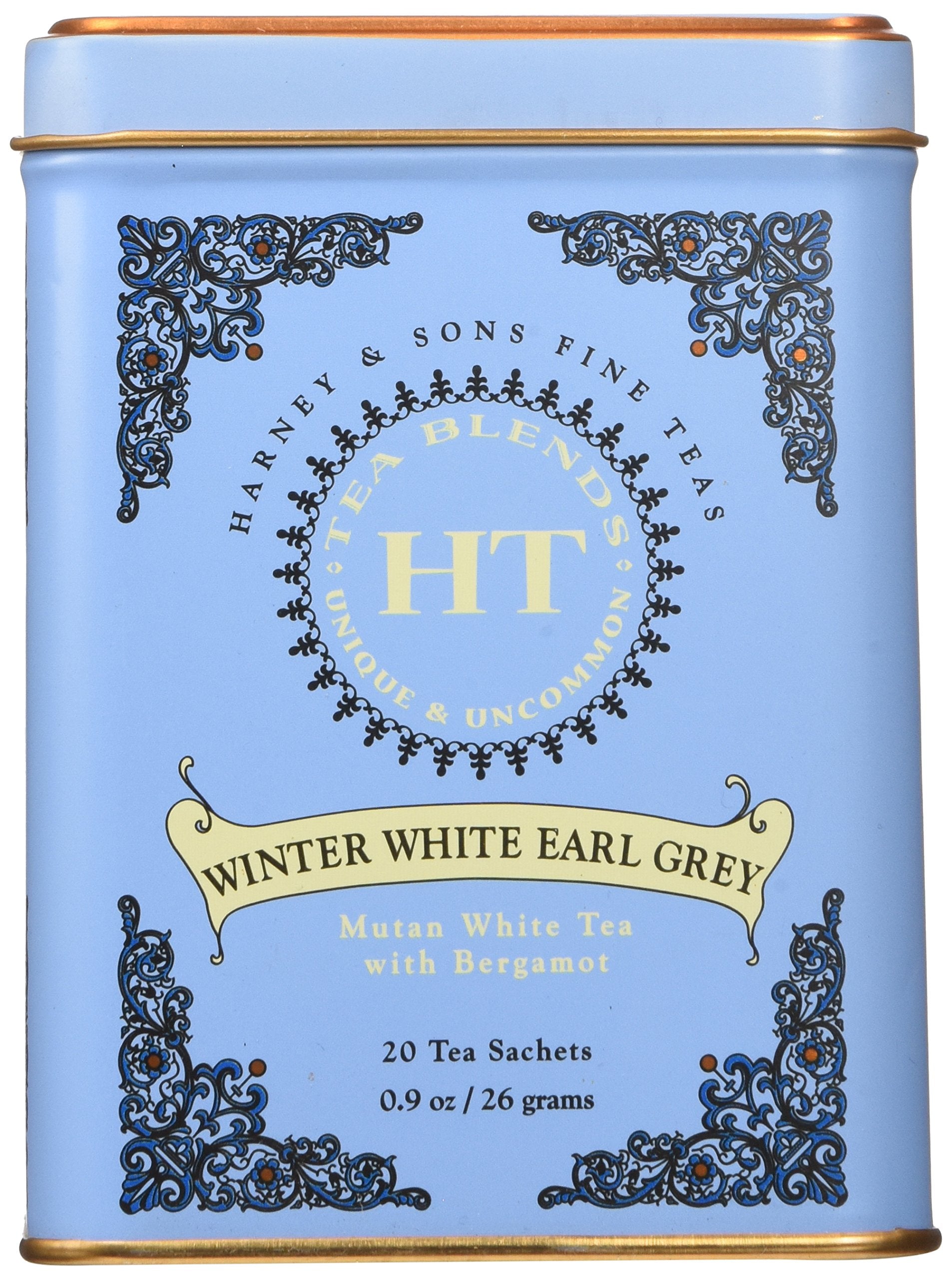 Harney & Son'S Mothers Day Winter White Earl Grey Tea (20 Sachets, 1.4Oz Tin) - Chinese White Tea Blended With Natural Lemony Be