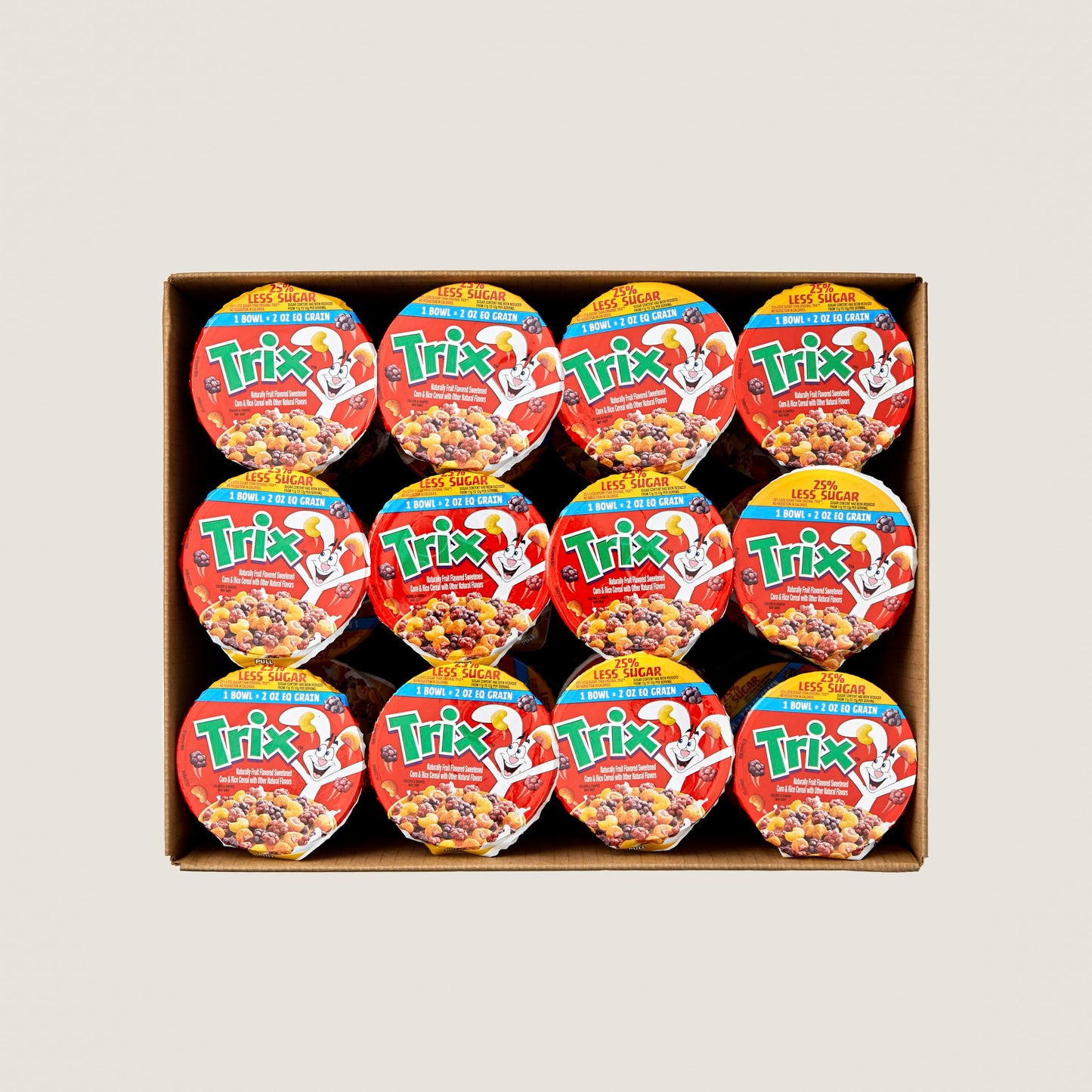 Trix Cereal 25% Less Sugar K12 2oz EQ Grain (60 ct) 2 oz