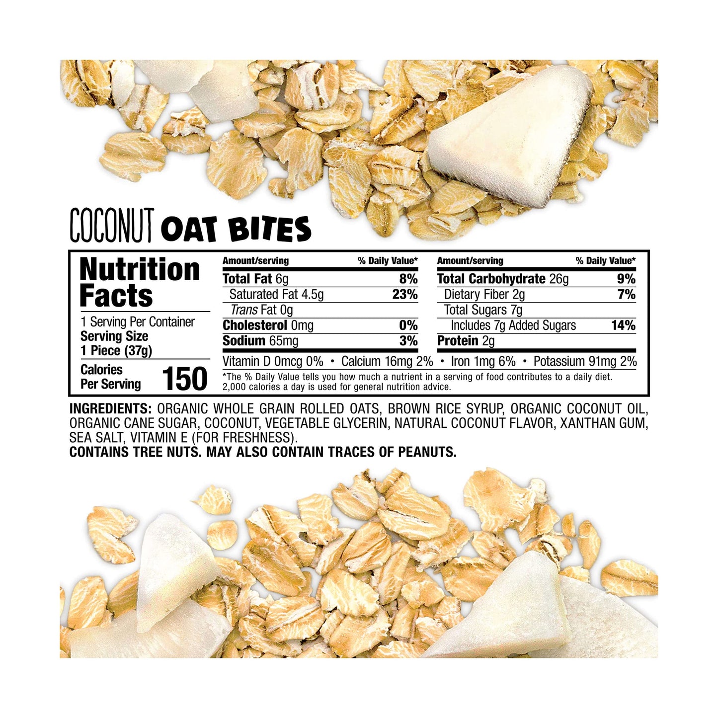 Bobos Oat Bites Coconut, 1.3 Ounce, 5 Count Pack, Model 123-D
