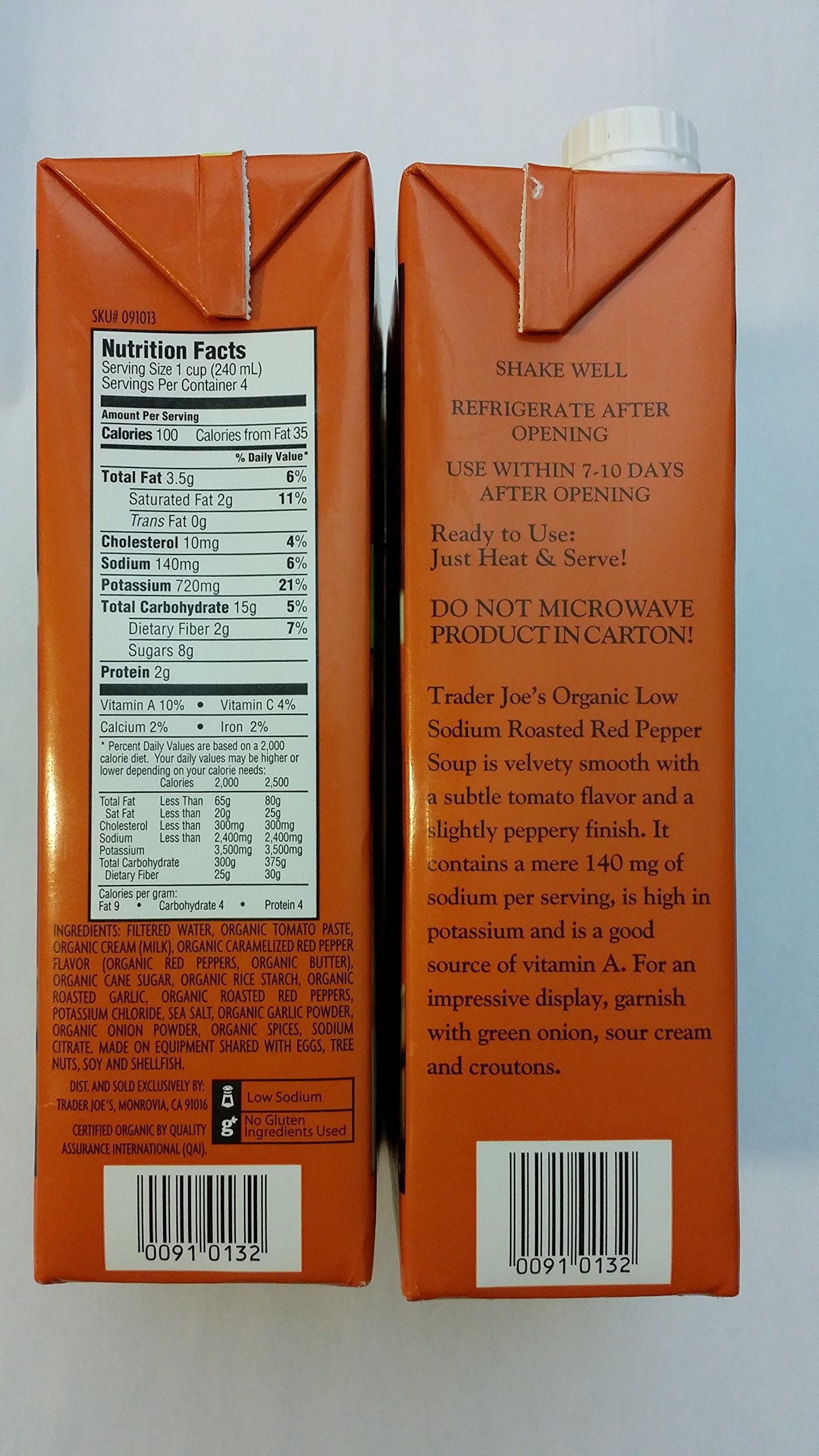 Trader Joe'S Tomato And Roasted Red Pepper Soup Low Sodium Pack Of 2