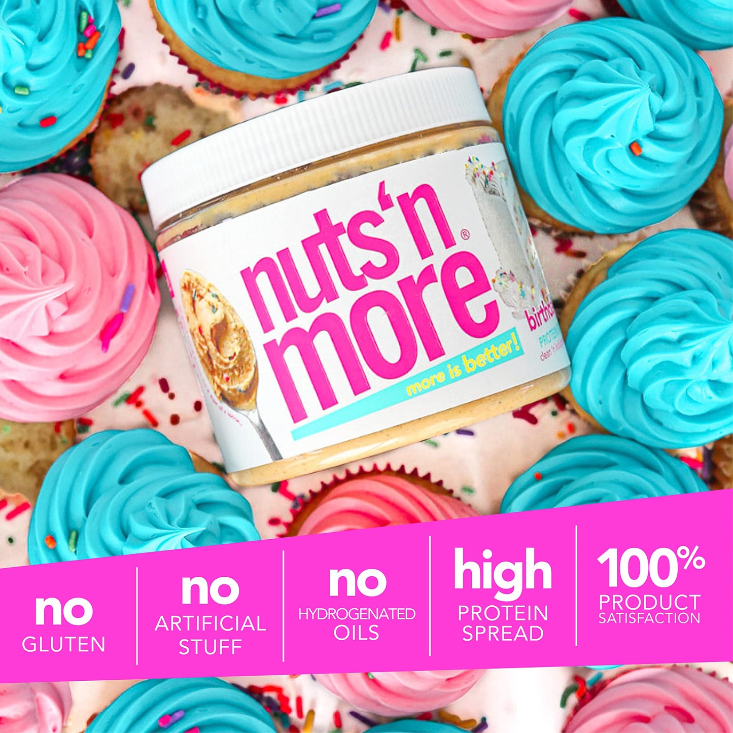 Nuts 'n More - Pb Sprd Birthday Cake - CS of 6-16 OZ (6x16 OZ)