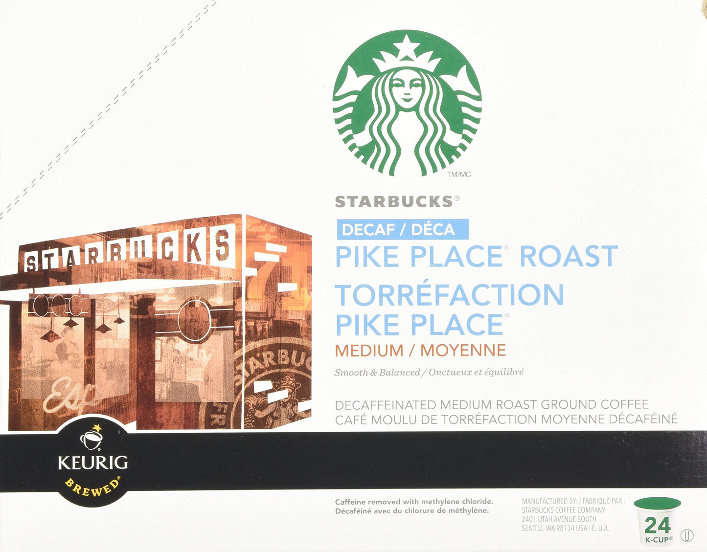 Starbucks Decaf Pike Place Roast K-Cups, 48 Count, 1 Pack, Model SYNCHKG047874
