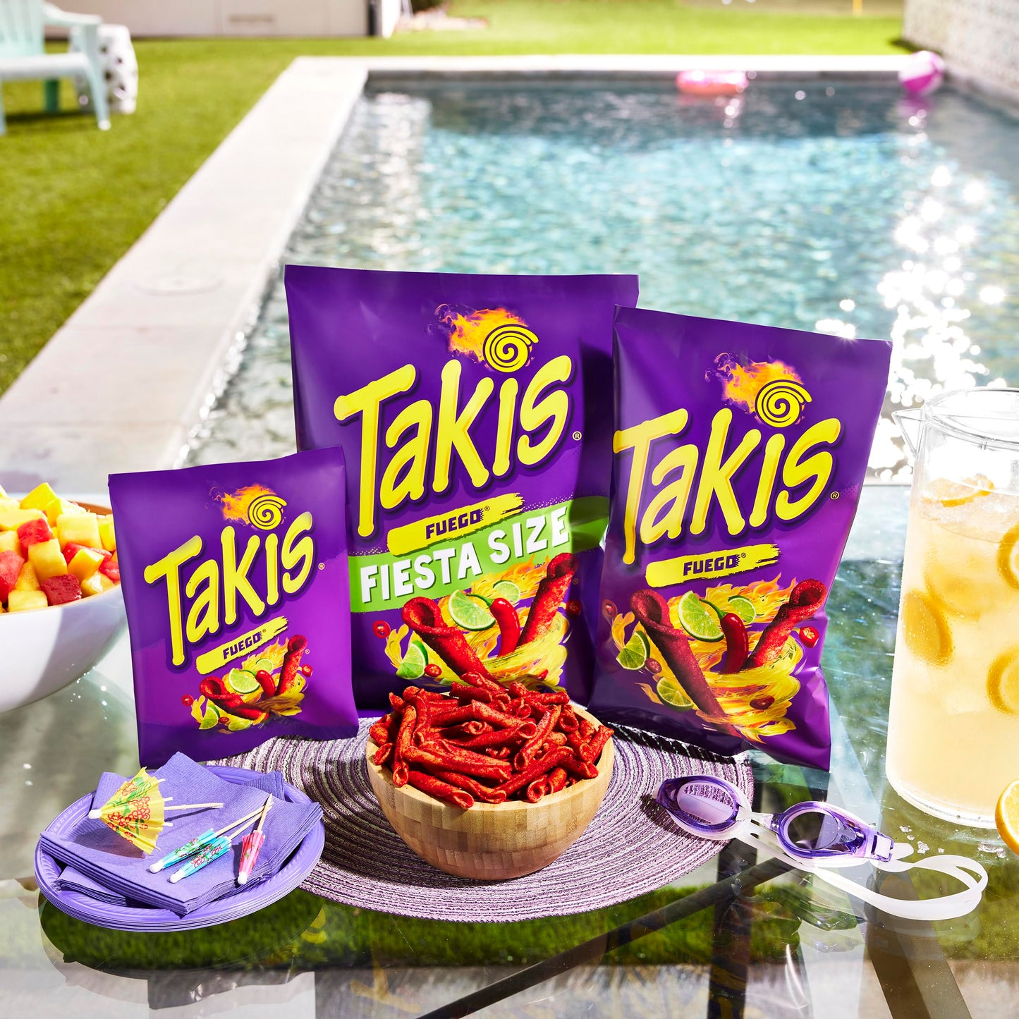 Takis Fuego Rolled Tortilla Chips, Hot Chili Pepper & Lime, 14 Count, 9.9 oz Bags, Total Net Weight 8 lbs 10.6 oz