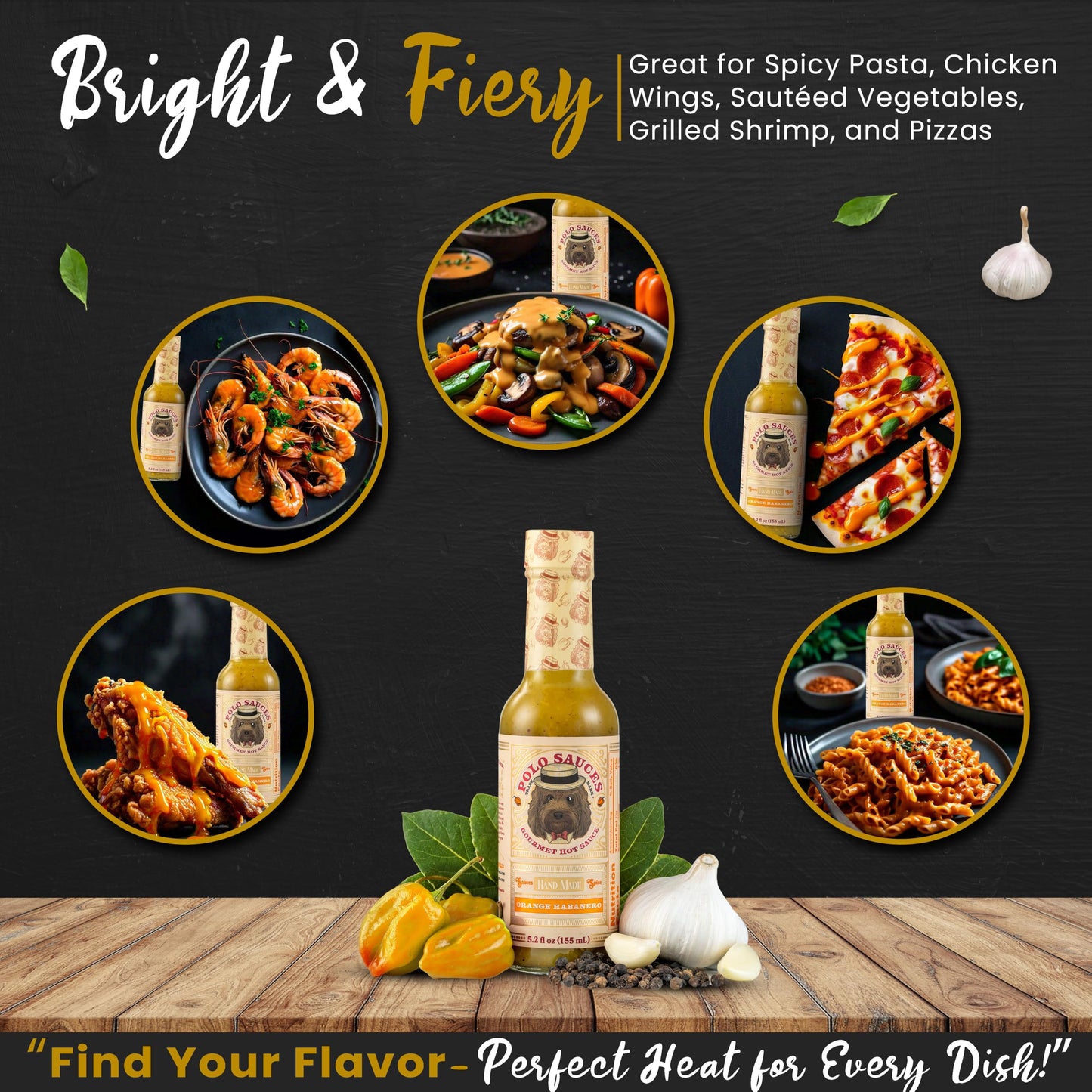 Polo Sauces Orange Habanero Hot Sauce - America'S Favorite And Award-Winning Habanero Sauce Mixed With Bell Pepper, Spices & Saf