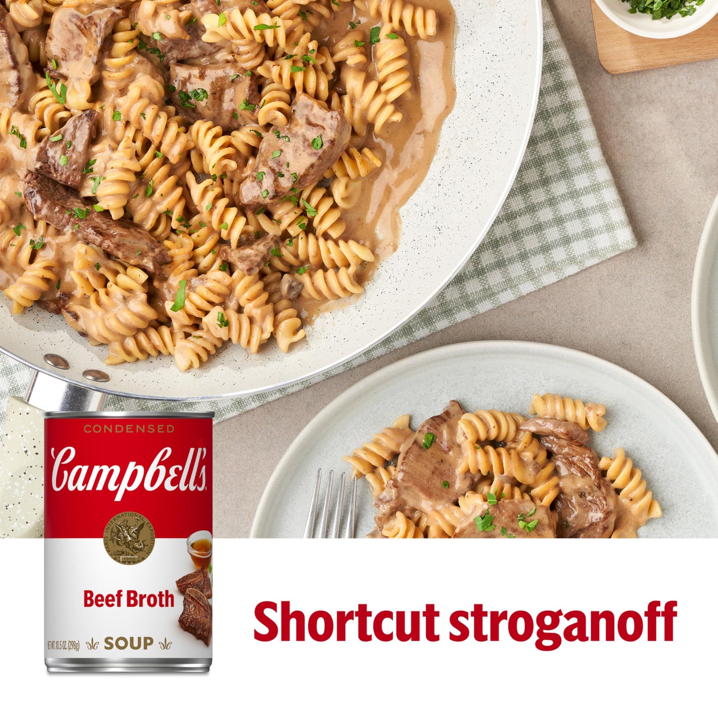 Campbells Condensed Beef Broth, 10.5 Ounce Can, Pack of 1, Rich Flavor