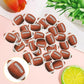 48 Pcs Edible Rugby Ball Cupcake Toppers Wafer Paper Football Cake Decorations Edible Rugby Ball Cake Picks Toppers For Sports R