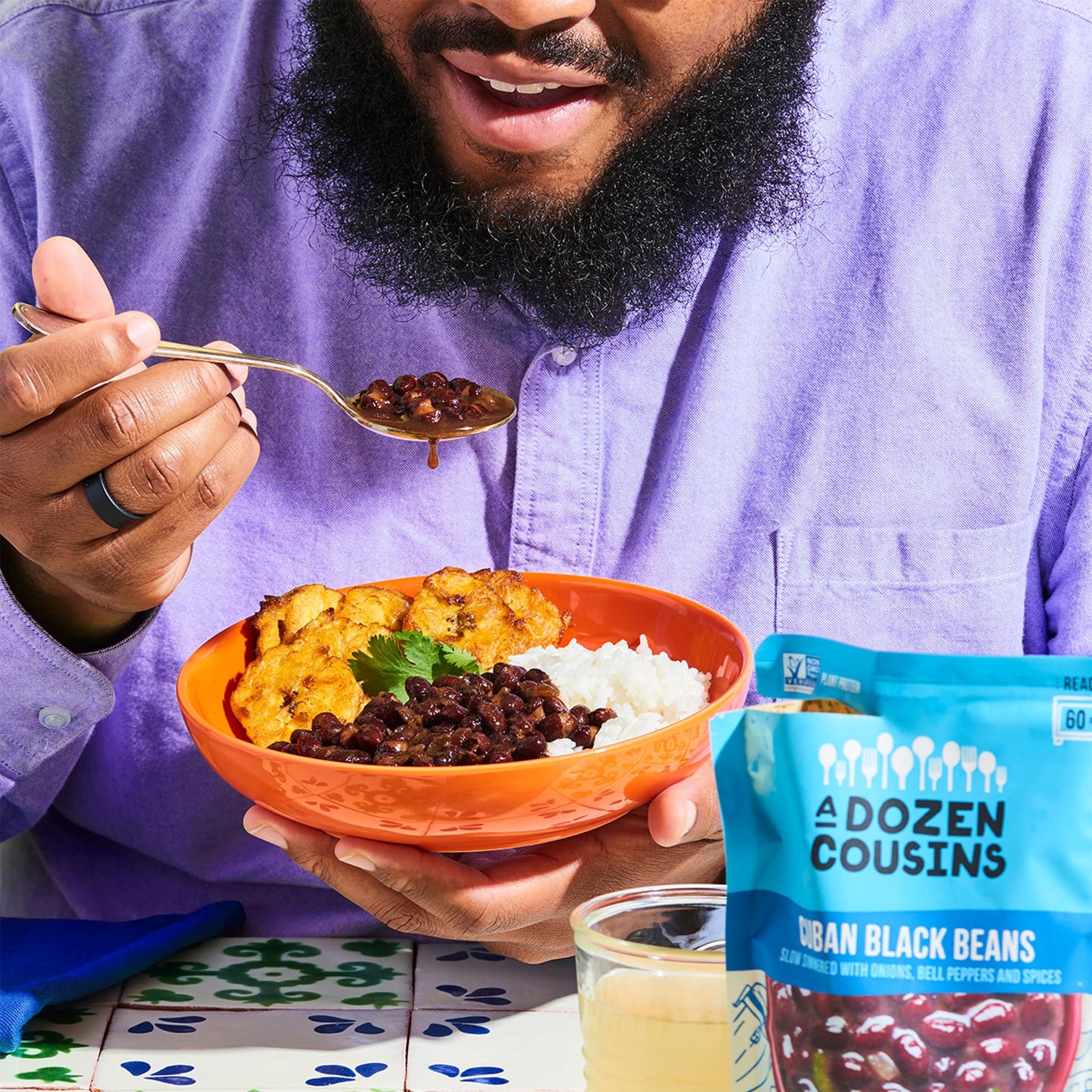 A Dozen Cousins Seasoned Beans, Vegan And Non-Gmo Meals, Microwaveable Beans Ready To Eat Made With Avocado Oil (Black Beans, 6