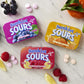 Sunkist Sours Raspberry Lemonade Vitamin C Sugar Free Sour Candy 1.76 Ounce Tin - 6 Count Tray