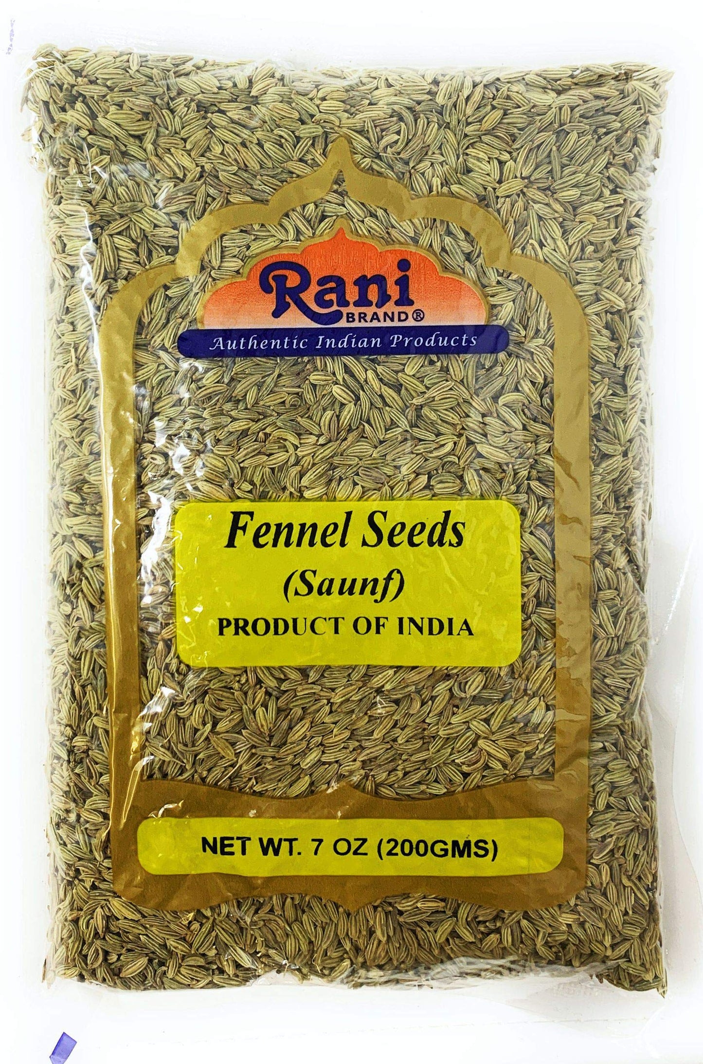 Rani Fennel Seeds (Saunf Sabut) Whole Spice 7Oz (200G) All Natural Gluten Friendly Non-Gmo Vegan Indian Origin