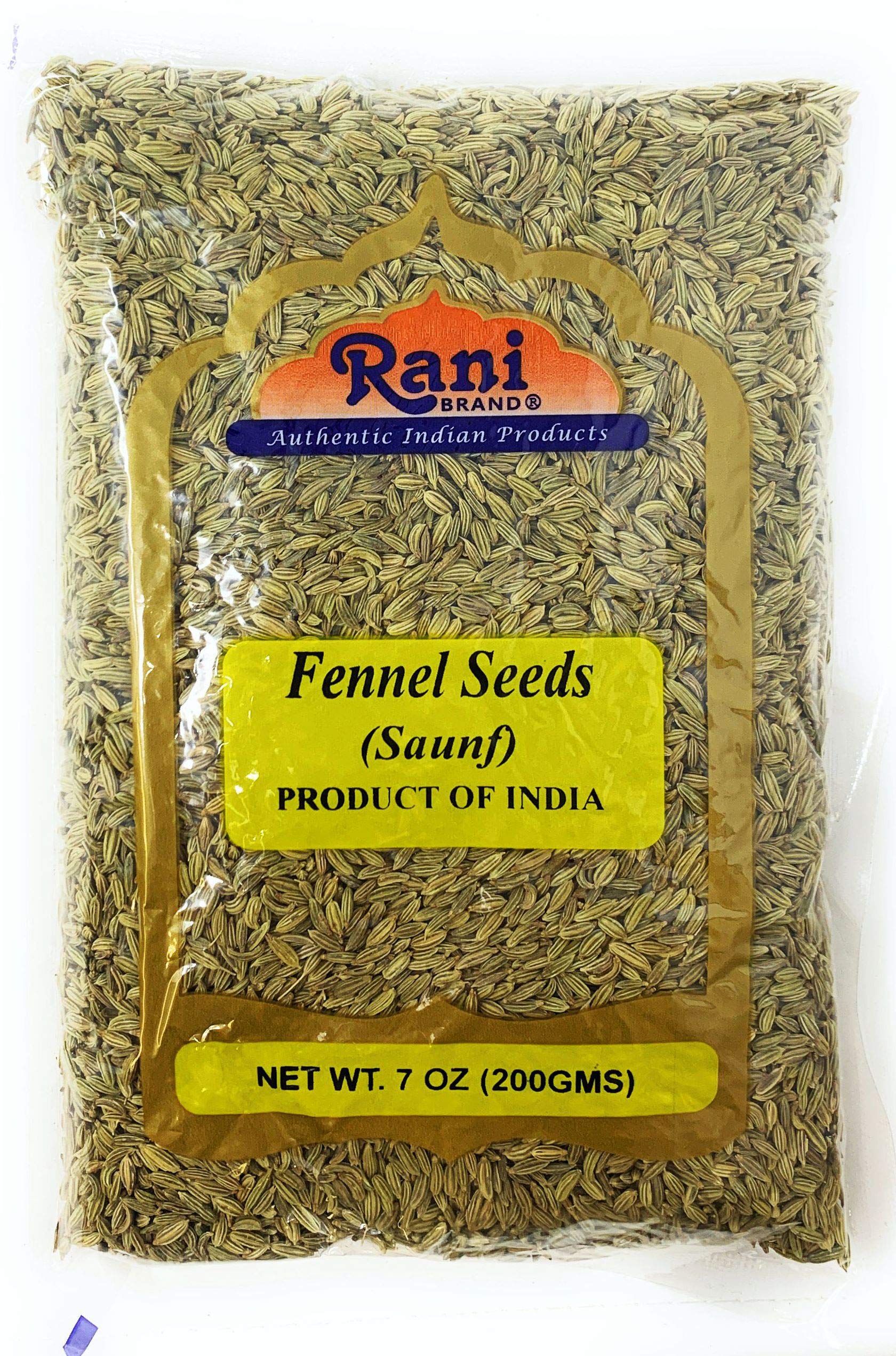 Rani Fennel Seeds (Saunf Sabut) Whole Spice 7Oz (200G) All Natural Gluten Friendly Non-Gmo Vegan Indian Origin