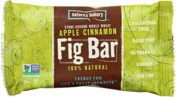 Natures Bakery Whole Wheat Fig Bar, Apple Cinnamon, 6 Bars (Pack of 12)