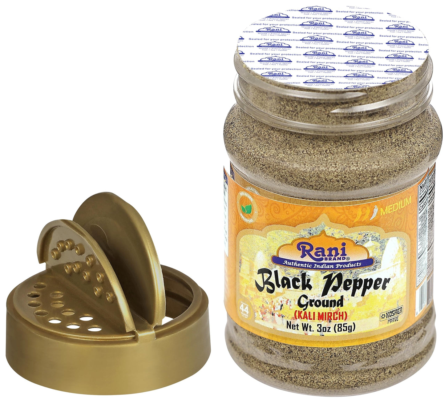 Rani Black Pepper Fine Powder, Premium Indian, 3oz (85g), All Natural, Vegan, Gluten Friendly, NON-GMO, Kosher