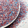 SE Si&Moos Red White and Blue Sanding Sugar Patriotic Sprinkles Fourth of July Sprinkles Mixed Sugar Rimmer for Cocktails, Edibl