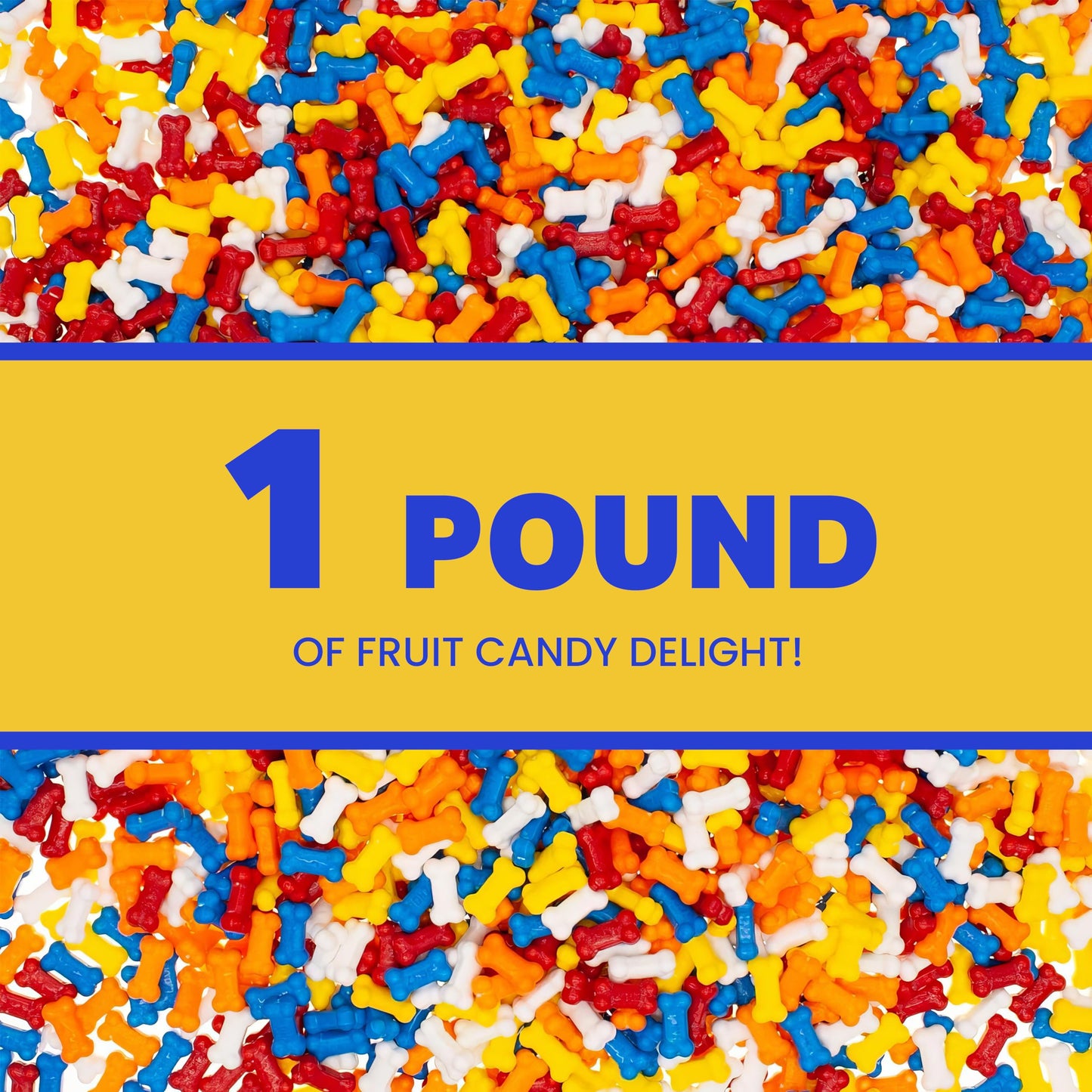 Bone Shaped Bonz Candy - Approx 400 Bone Candy For Kids - 1 Pound Of Bulk Vending Candy - Dog Bonz Candy