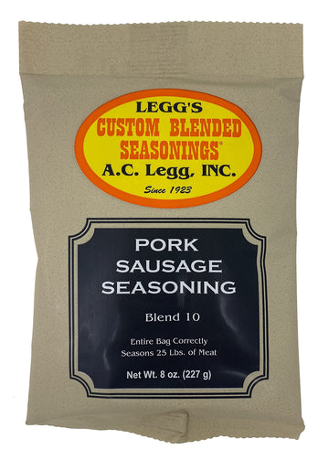 Ac Legg Inc Custom Blended Seasonings - Blend 10 Sausage Seasoning 8 Ounce - Case Of 24 Packages