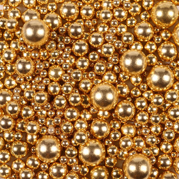 Pearl Sprinkles, Gold Pearls For Cake Decorating, Cake Pearls, Metallic Pearl Sprinkles Mix For Cake, Cupcakes, Macaron, Ice Cre