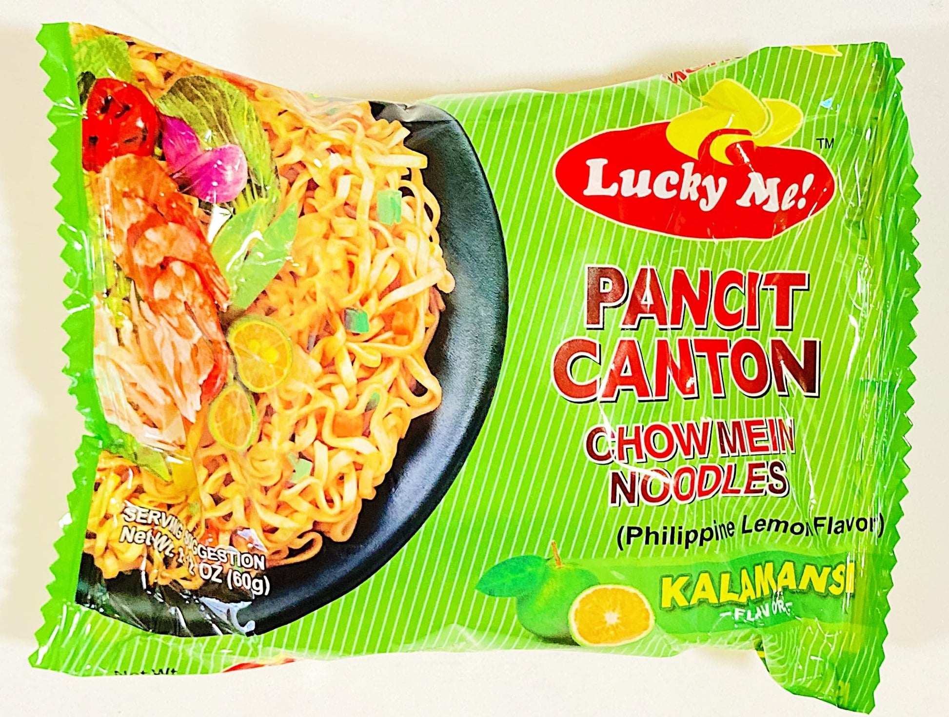 Noodle,Pancit Canton Chow Mein Noodles,Philippine Lemon Flavor, 2.12 Oz, 10 Packs