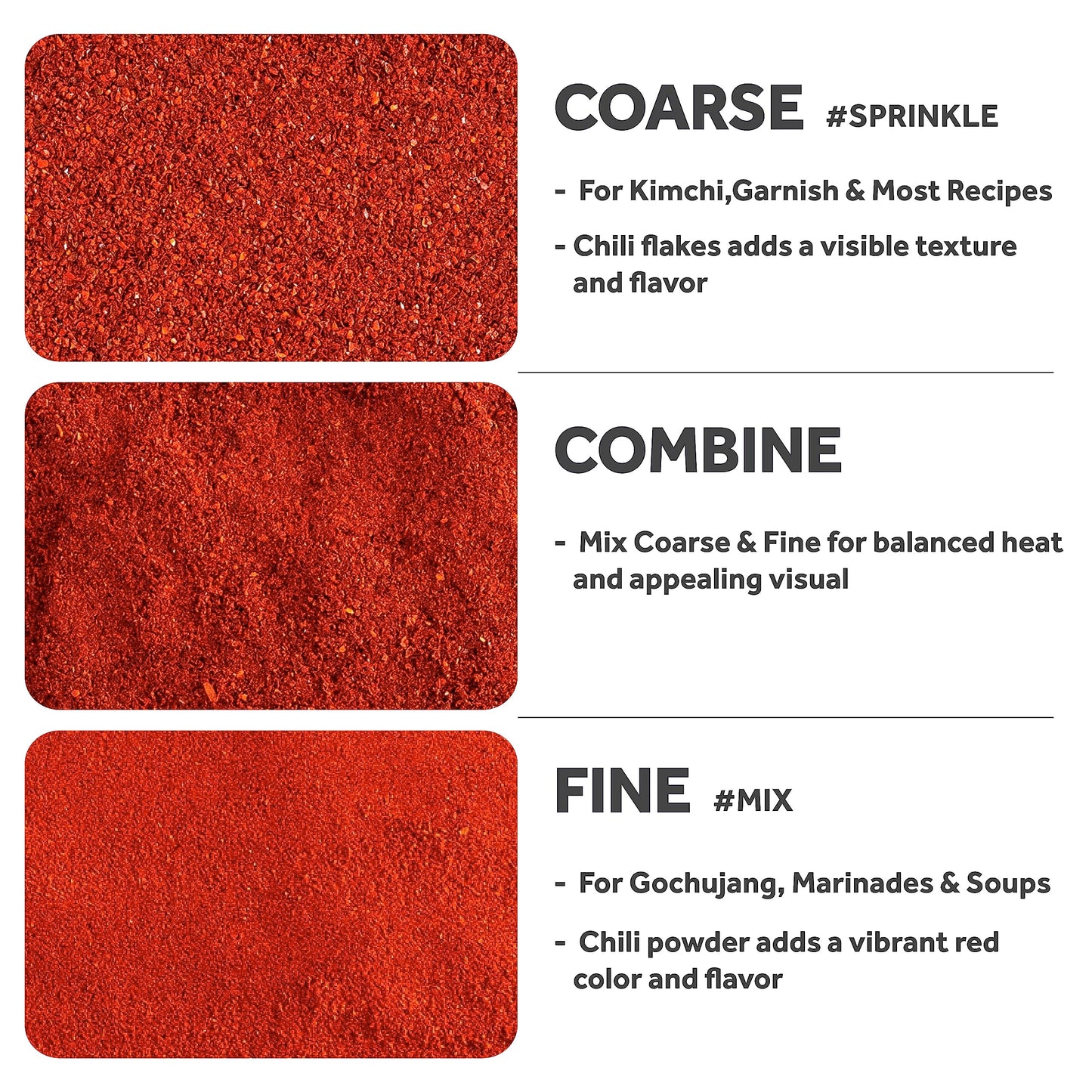 Chung Jung One OFood Gochugaru Korean Red Chili Pepper Powder - [1.1 lb] enhanced Sun-Dried Bidan Chili Flakes  Authentic Korean Spice for Kimchi & Cooking - [1 Pack - Fine]