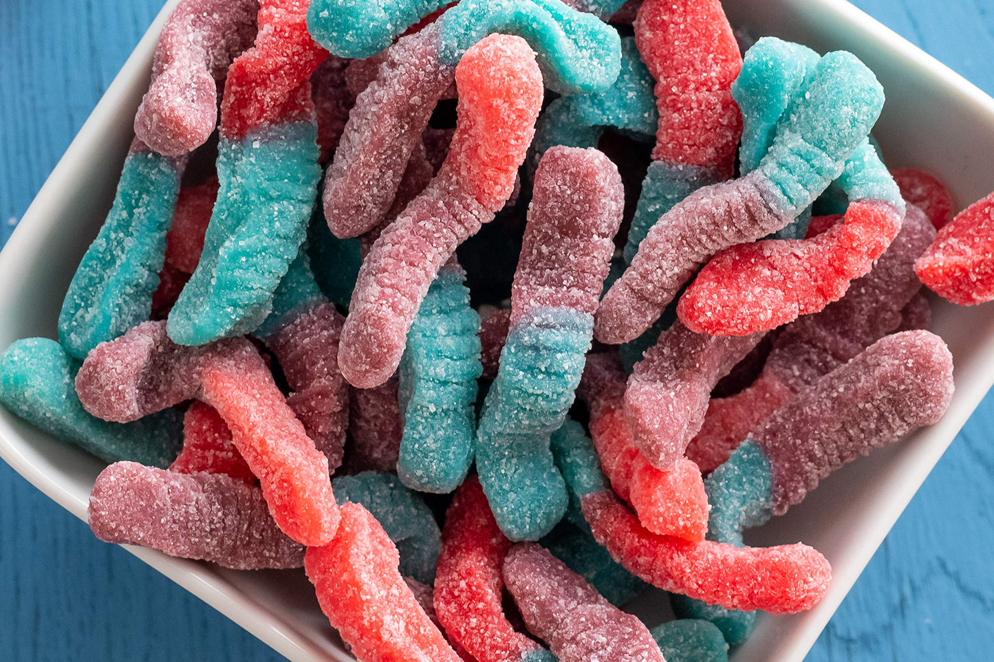 Trolli Sour Brite Crawlers, Very Berry, Sour Gummy Worms, 28.8 Ounce Resealable Bag (Pack of 4)
